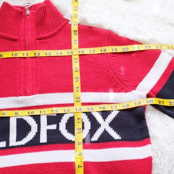 WILDFOX bold graphic print half zip pullover sweater - Picture 5 of 7